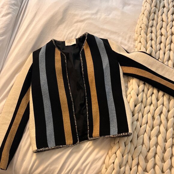 Sandro Paris Jackets & Blazers - Sandro Paris Striped Twill Jacket